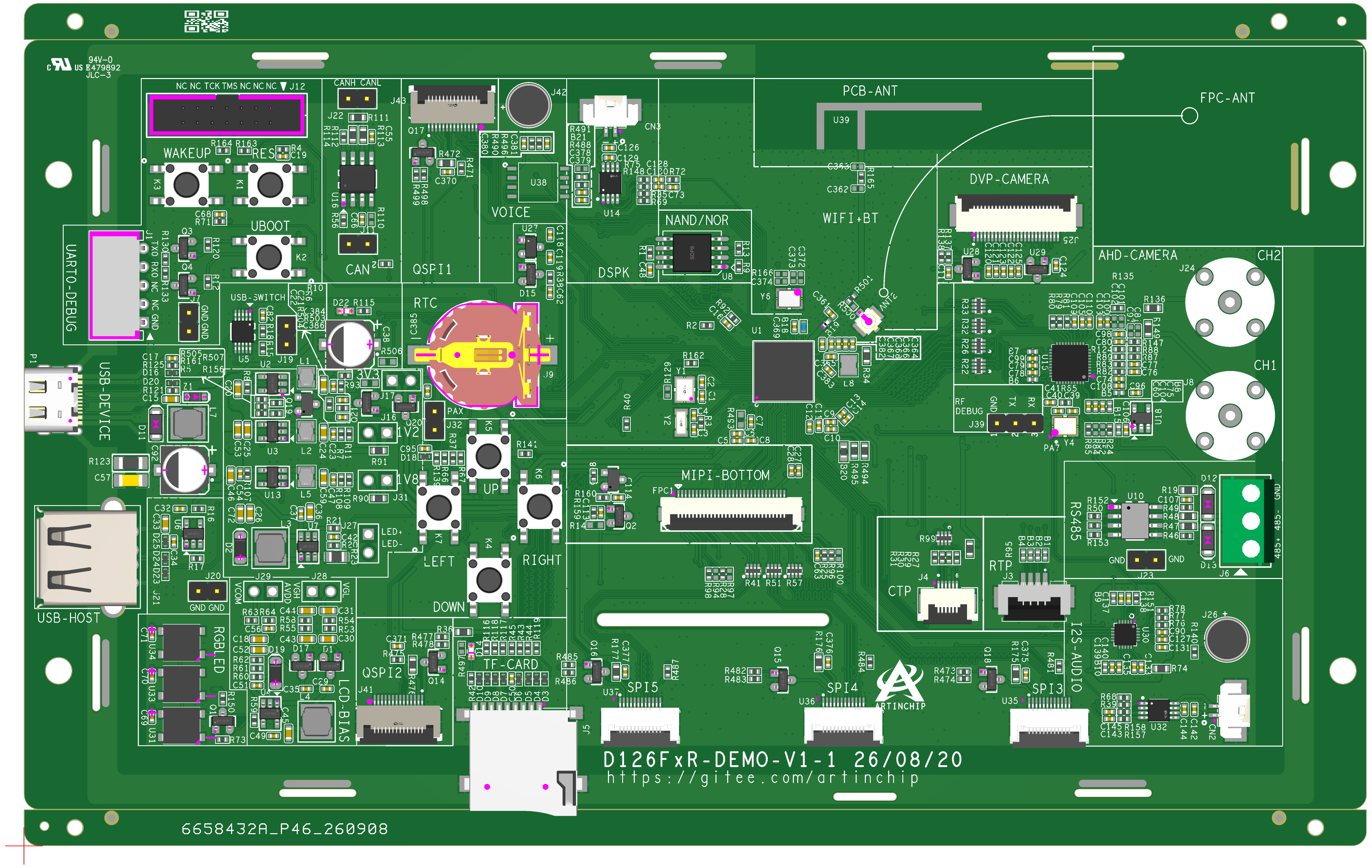 D126FxR-DEMO-V1-1 board photograph